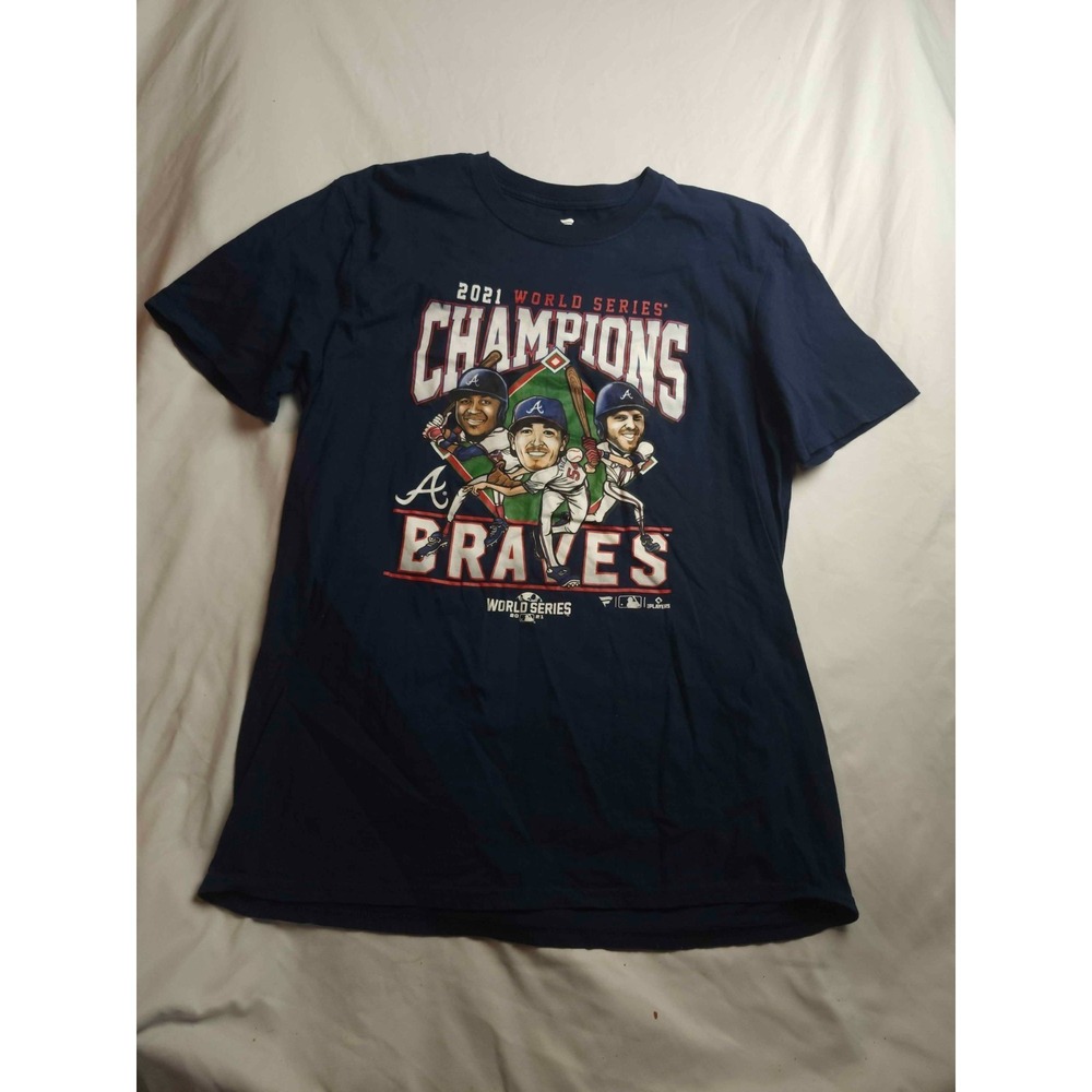 Atlanta Braves‎ 2021 World Series Champions MLB Baseball T-Shirt L Gameday Gear